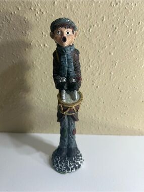 Windsor Boy Drummer Figurine in Blue, Brown, Gold
